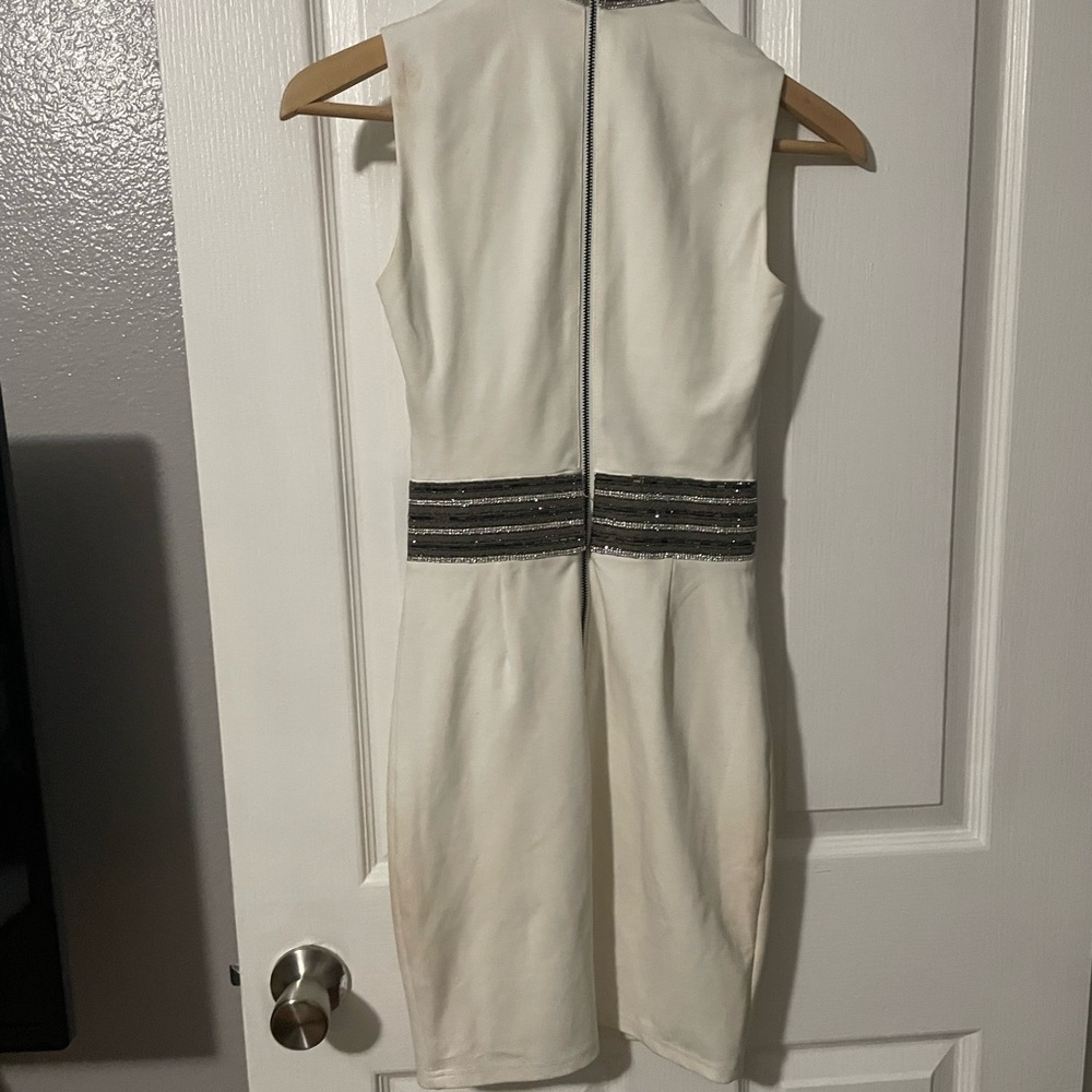 Bebe White Dress with Black Accents - Picture 5 of 6